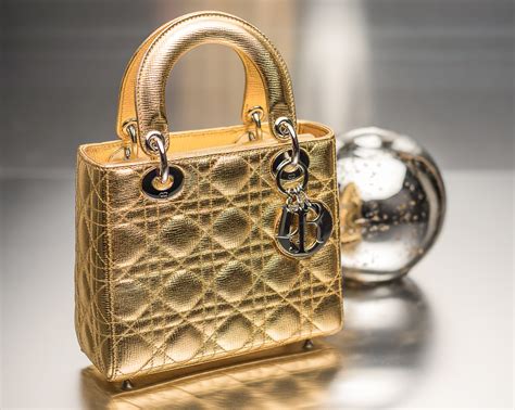 dior gold bag|lady dior bag inside.